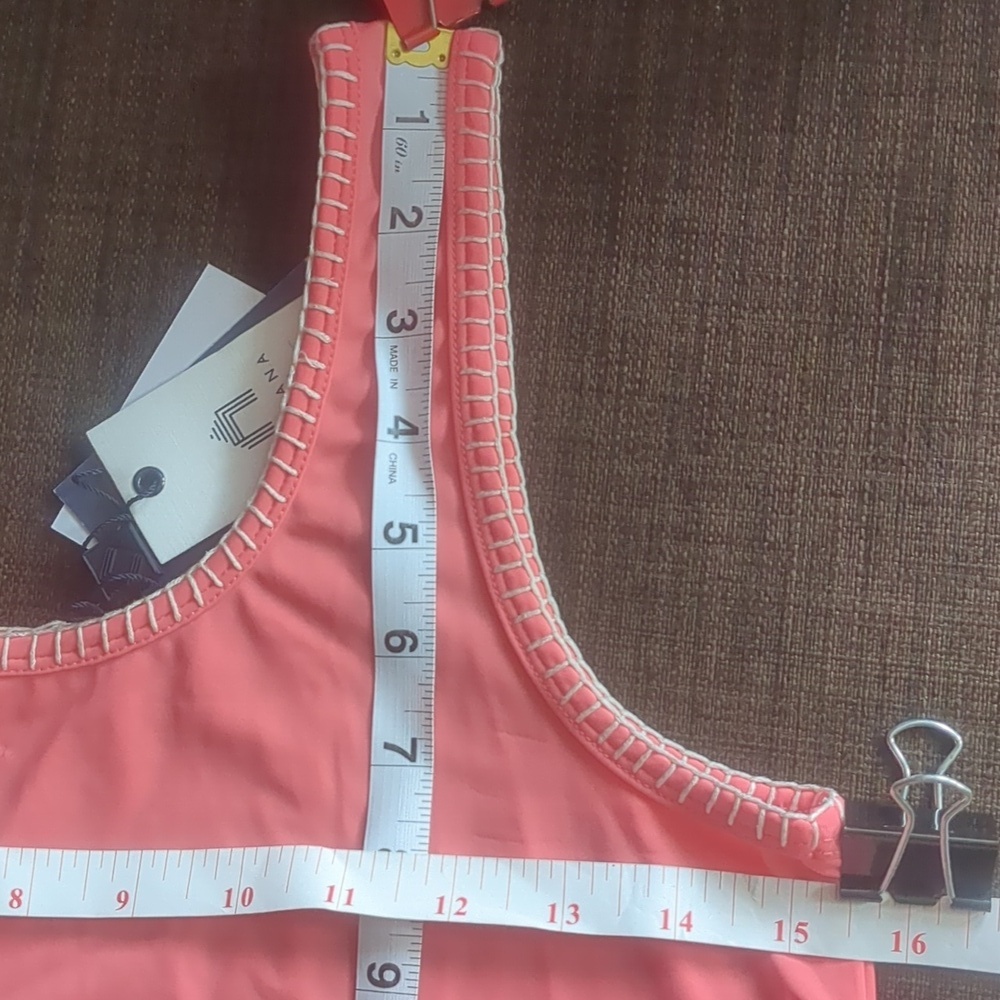 CABANA LIFE Coral Pink Whip Stiched Tank Top NWT Size XS UPF 50+ Protection - Picture 10 of 11